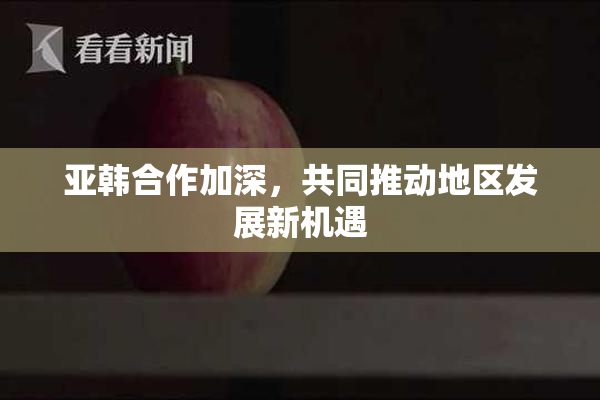 亚韩合作加深，共同推动地区发展新机遇