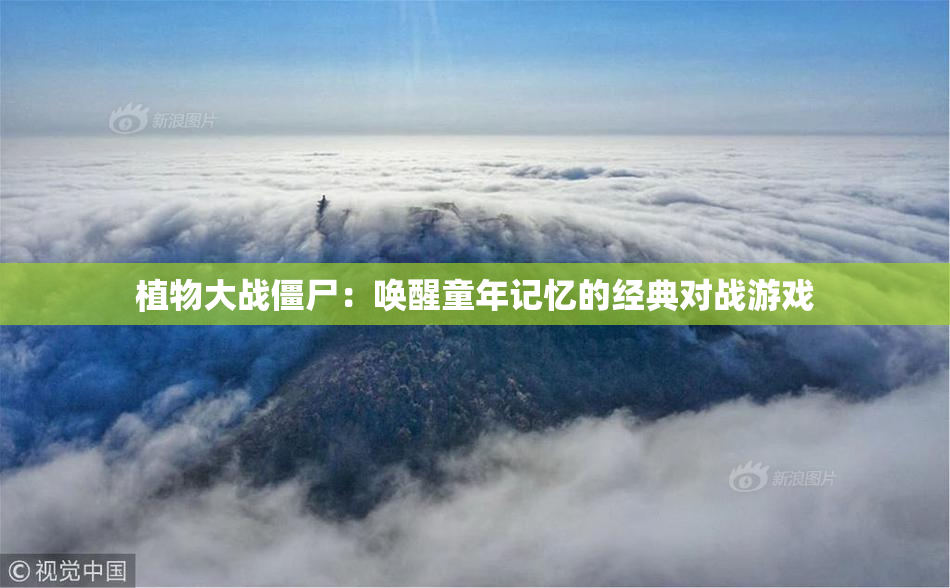 植物大战僵尸：唤醒童年记忆的经典对战游戏