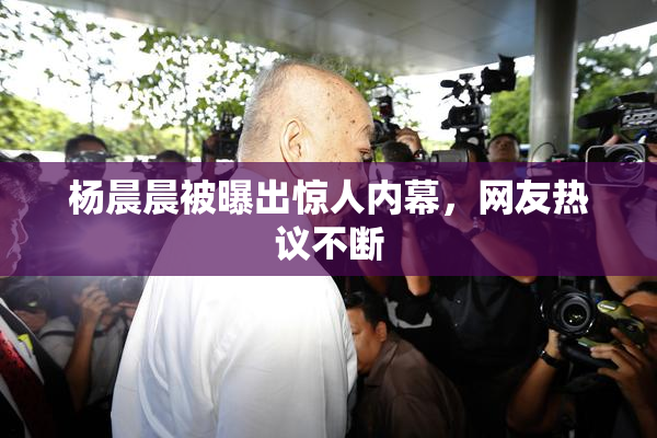 杨晨晨被曝出惊人内幕，网友热议不断
