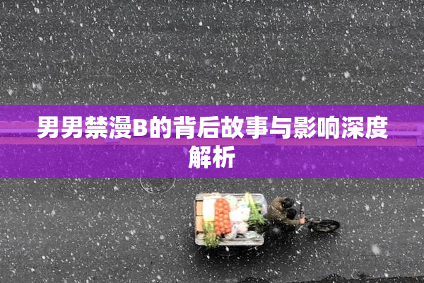 男男禁漫B的背后故事与影响深度解析