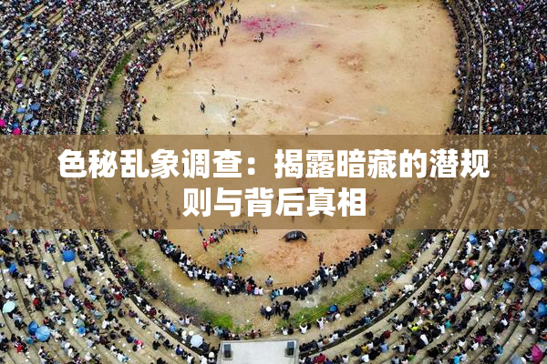 色秘乱象调查：揭露暗藏的潜规则与背后真相
