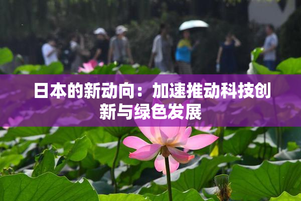 日本的新动向：加速推动科技创新与绿色发展
