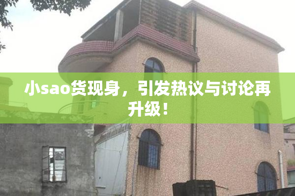 小sao货现身，引发热议与讨论再升级！