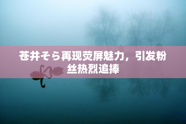 苍井そら再现荧屏魅力，引发粉丝热烈追捧