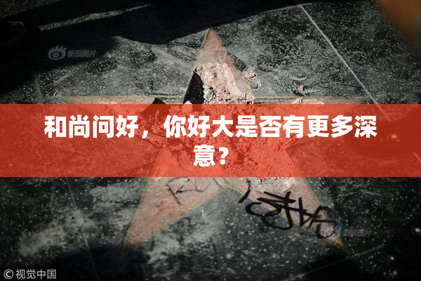 和尚问好，你好大是否有更多深意？