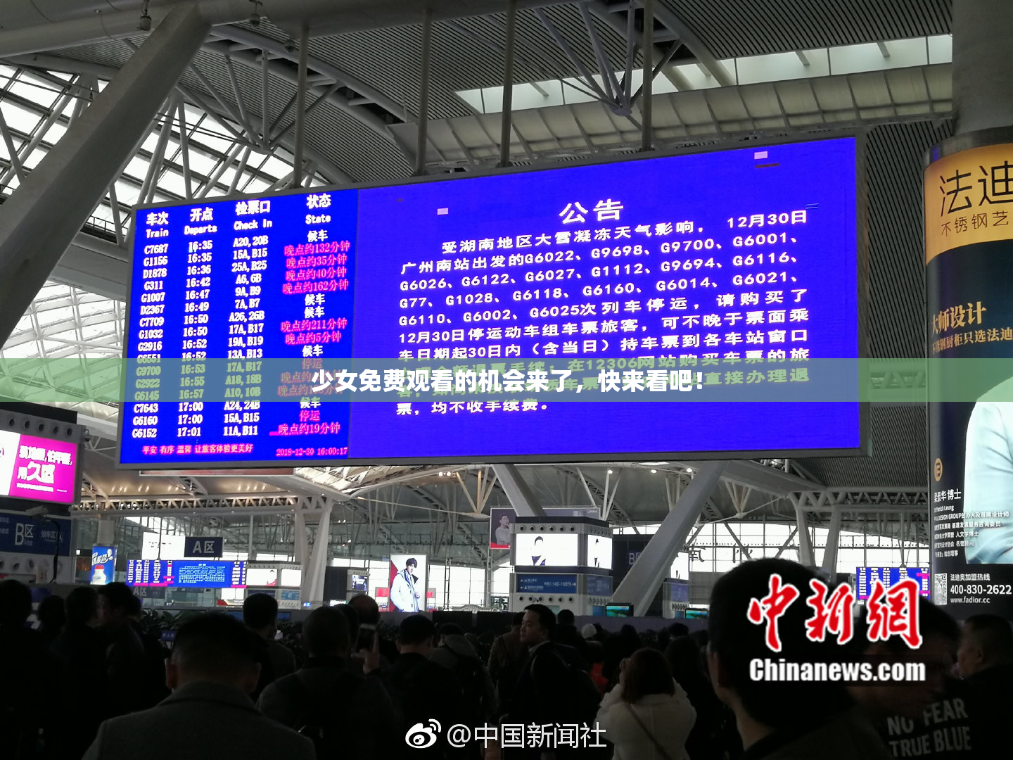 少女免费观看的机会来了，快来看吧！