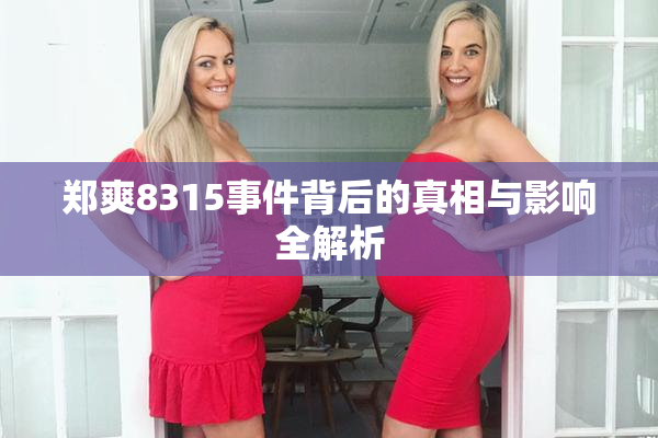 郑爽8315事件背后的真相与影响全解析