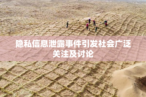 隐私信息泄露事件引发社会广泛关注及讨论