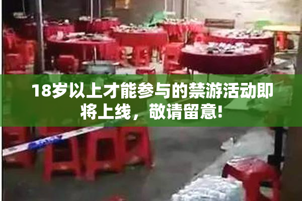 18岁以上才能参与的禁游活动即将上线，敬请留意!