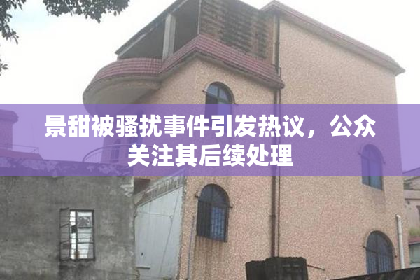 景甜被骚扰事件引发热议，公众关注其后续处理
