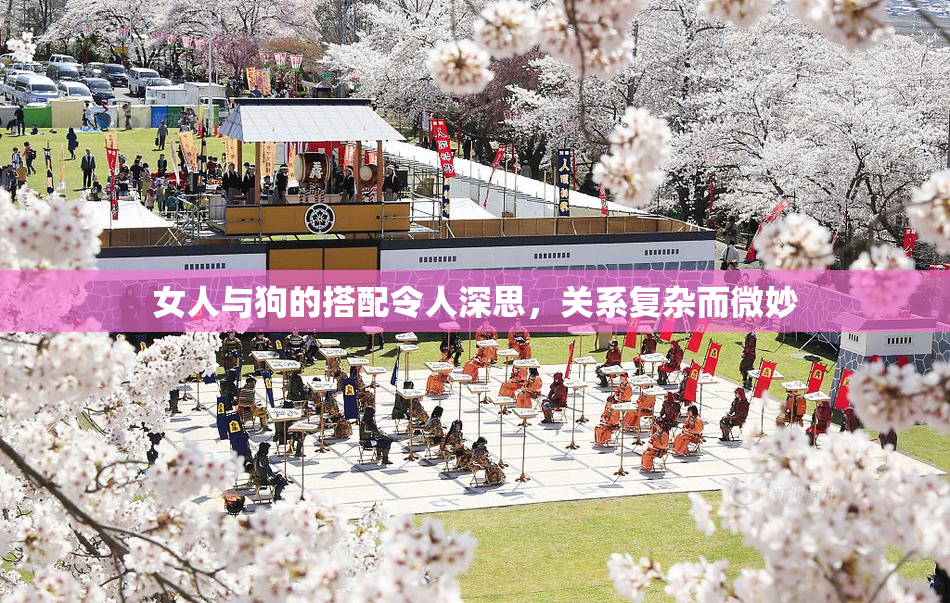 女人与狗的搭配令人深思，关系复杂而微妙