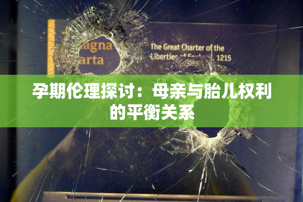 孕期伦理探讨：母亲与胎儿权利的平衡关系