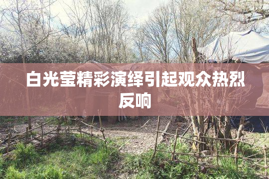 白光莹精彩演绎引起观众热烈反响