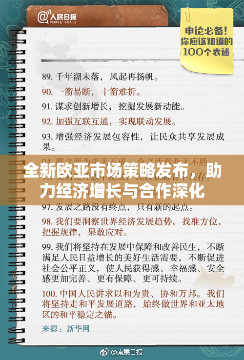 全新欧亚市场策略发布，助力经济增长与合作深化