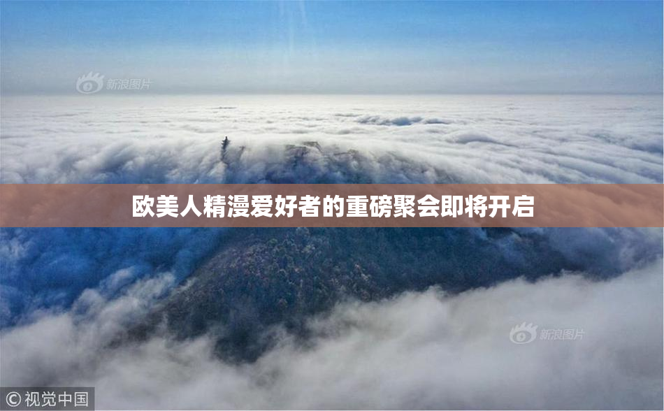 欧美人精漫爱好者的重磅聚会即将开启