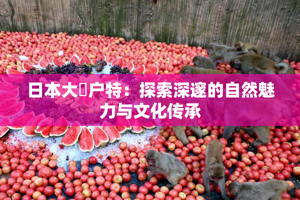 日本大隂户特：探索深邃的自然魅力与文化传承