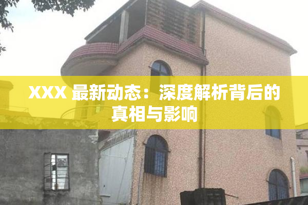 XXX 最新动态：深度解析背后的真相与影响