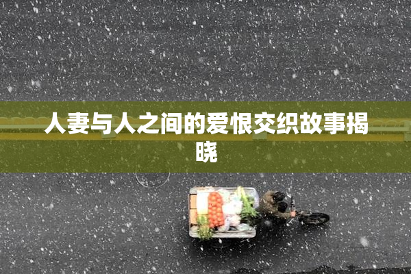 人妻与人之间的爱恨交织故事揭晓