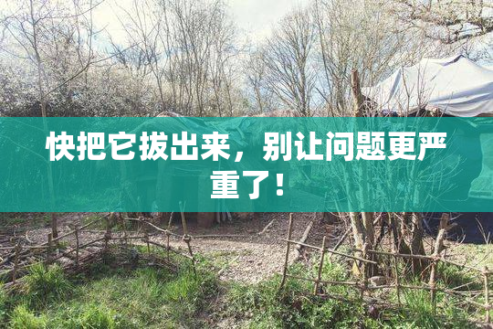 快把它拔出来，别让问题更严重了！