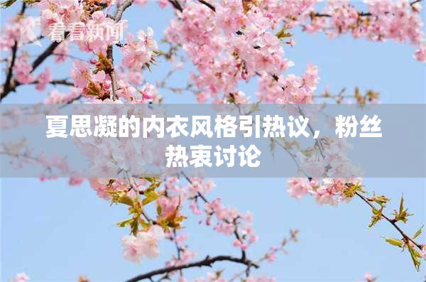 夏思凝的内衣风格引热议，粉丝热衷讨论