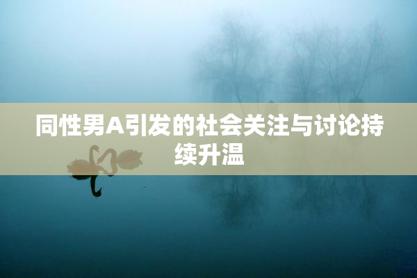 同性男A引发的社会关注与讨论持续升温