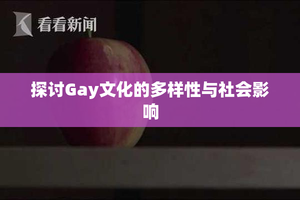 探讨Gay文化的多样性与社会影响