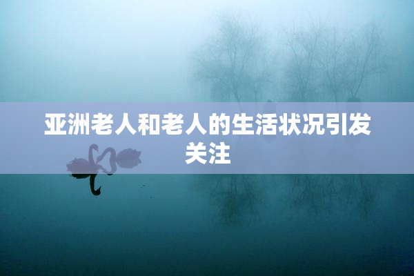 亚洲老人和老人的生活状况引发关注