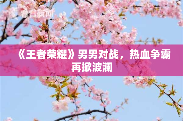 《王者荣耀》男男对战，热血争霸再掀波澜