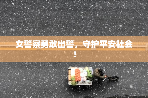 女警察勇敢出警，守护平安社会！