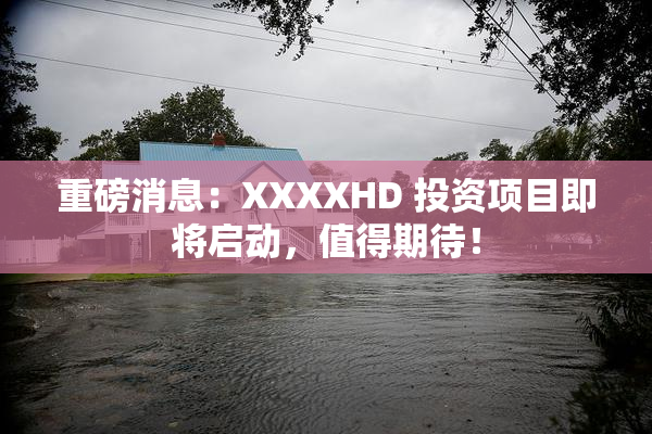 重磅消息：XXXXHD 投资项目即将启动，值得期待！