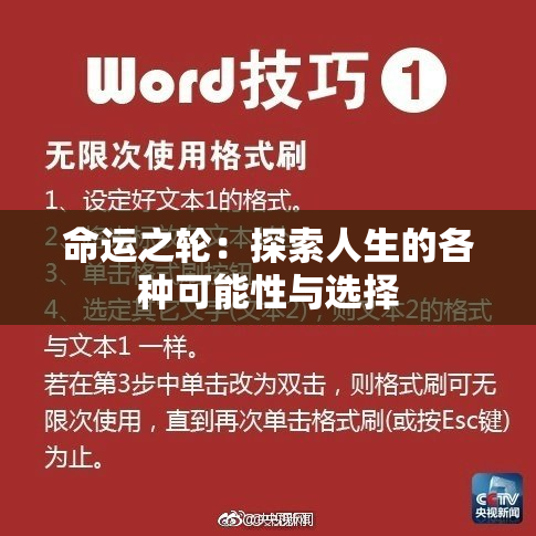 命运之轮：探索人生的各种可能性与选择