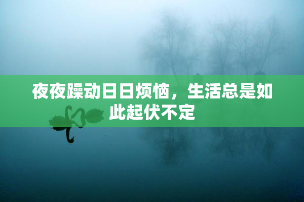 夜夜躁动日日烦恼，生活总是如此起伏不定