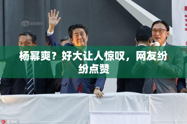 杨幂爽？好大让人惊叹，网友纷纷点赞