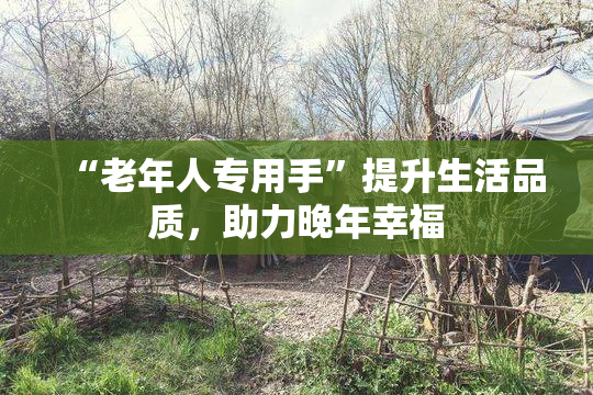 “老年人专用手”提升生活品质，助力晚年幸福