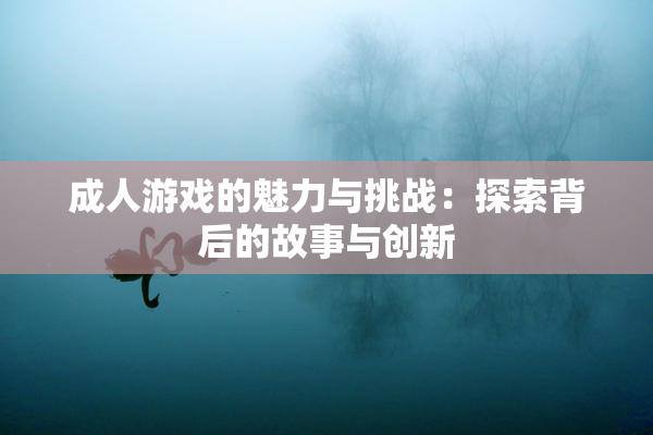 成人游戏的魅力与挑战：探索背后的故事与创新