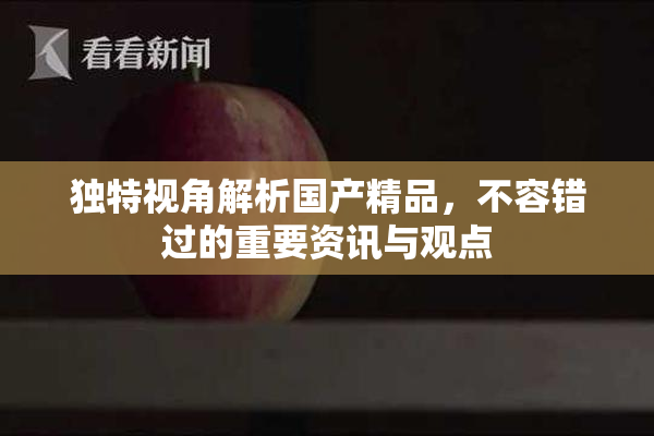 独特视角解析国产精品，不容错过的重要资讯与观点
