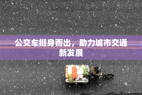 公交车挺身而出，助力城市交通新发展