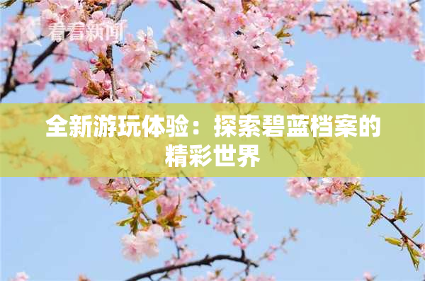 全新游玩体验：探索碧蓝档案的精彩世界