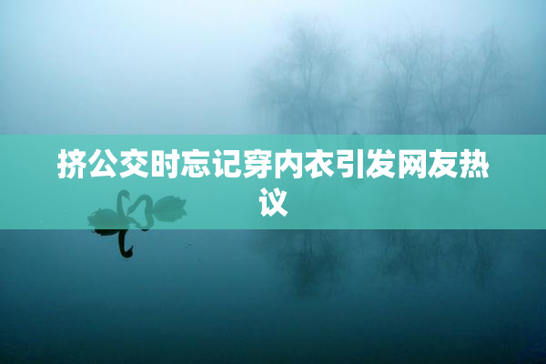 挤公交时忘记穿内衣引发网友热议