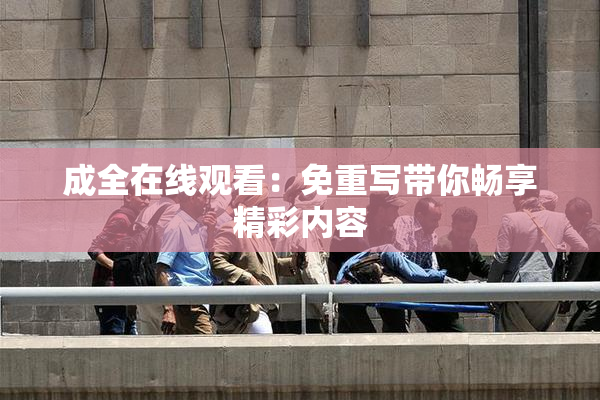 成全在线观看：免重写带你畅享精彩内容