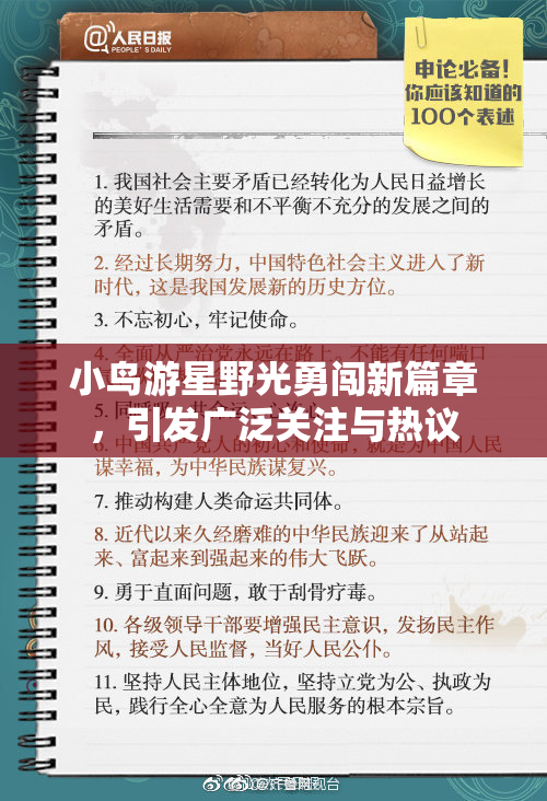 小鸟游星野光勇闯新篇章，引发广泛关注与热议