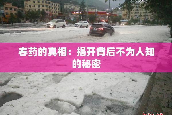 春药的真相：揭开背后不为人知的秘密