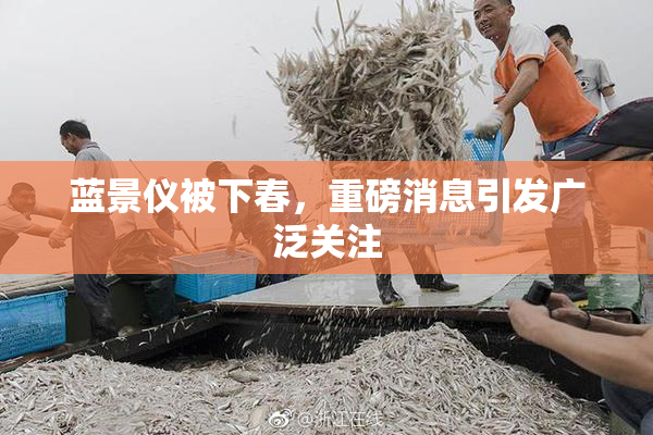 蓝景仪被下春，重磅消息引发广泛关注