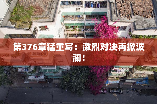第376章猛重写：激烈对决再掀波澜！