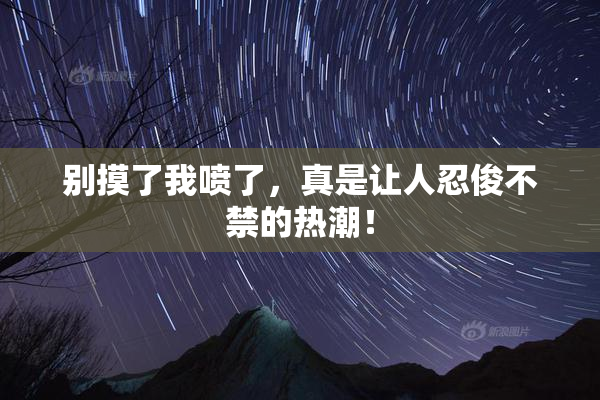 别摸了我喷了，真是让人忍俊不禁的热潮！
