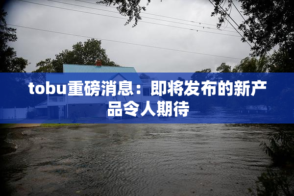 tobu重磅消息：即将发布的新产品令人期待