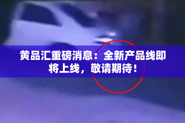 黄品汇重磅消息：全新产品线即将上线，敬请期待！