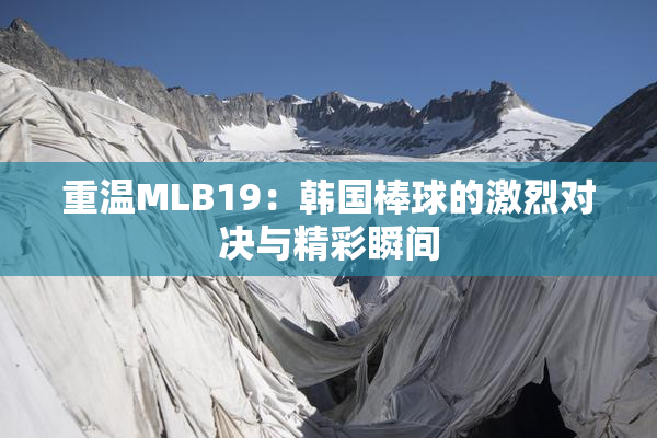重温MLB19：韩国棒球的激烈对决与精彩瞬间