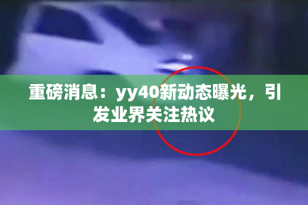 重磅消息：yy40新动态曝光，引发业界关注热议