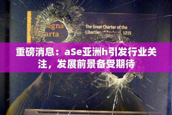 重磅消息：aSe亚洲h引发行业关注，发展前景备受期待